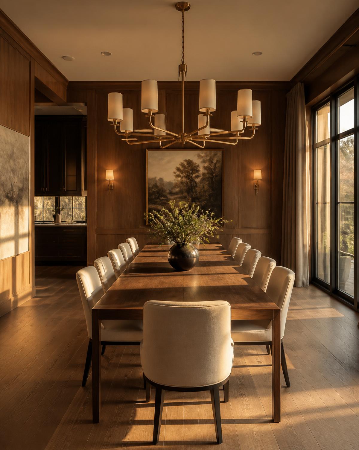 Adjoining formal dining opened to the new kitchen